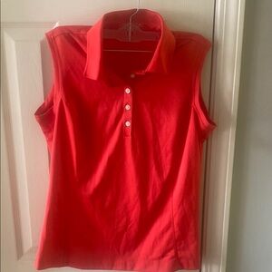 Nike Red Button Down Polo Shirt